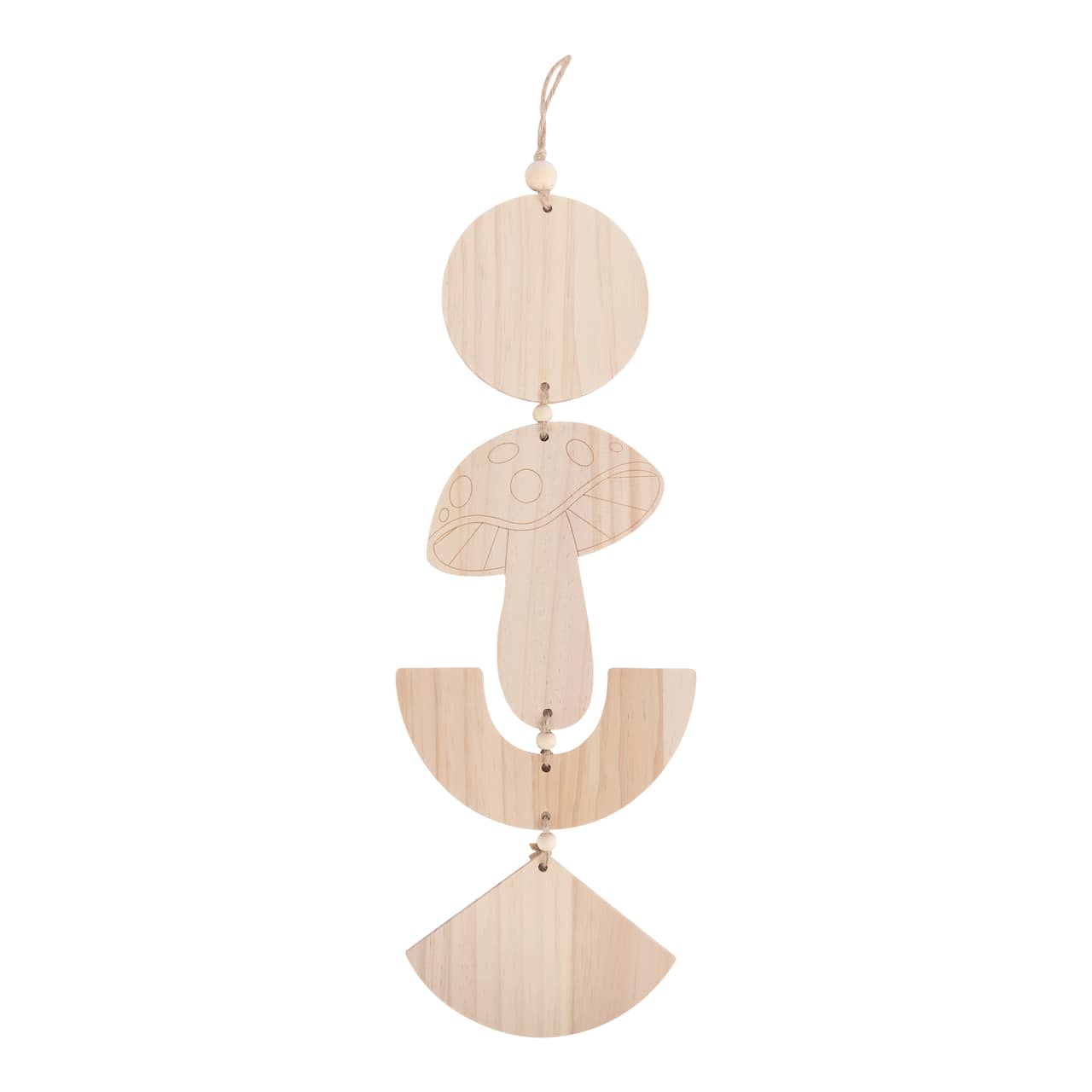 19&#x22; Mushroom Plaque DIY Hanging Wood D&#xE9;cor by Make Market&#xAE;